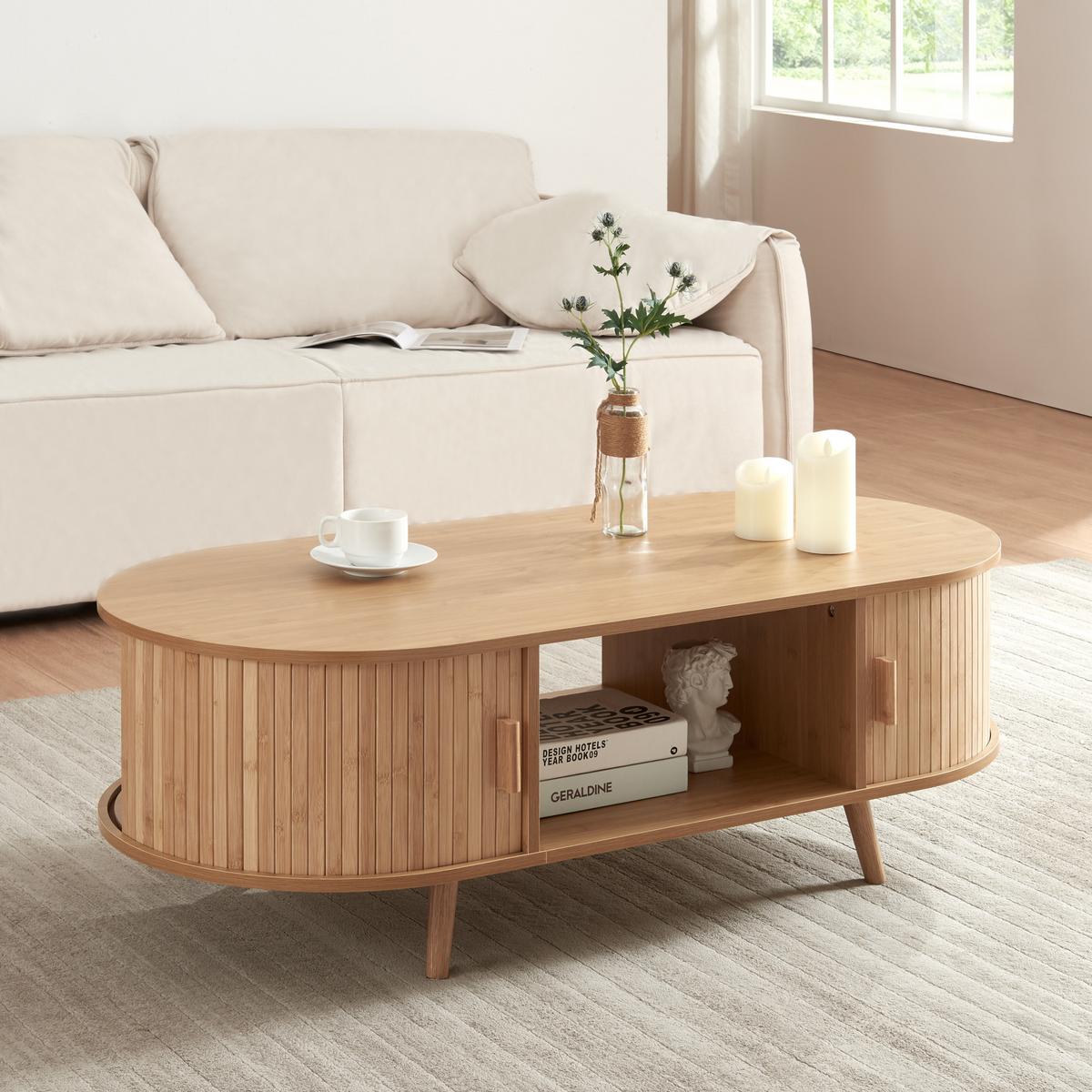 COUCHTISCH Nordkapp 120/55/40 cm - Naturfarben, Holz/Holzwerkstoff (55/120/40cm) - [en.casa]