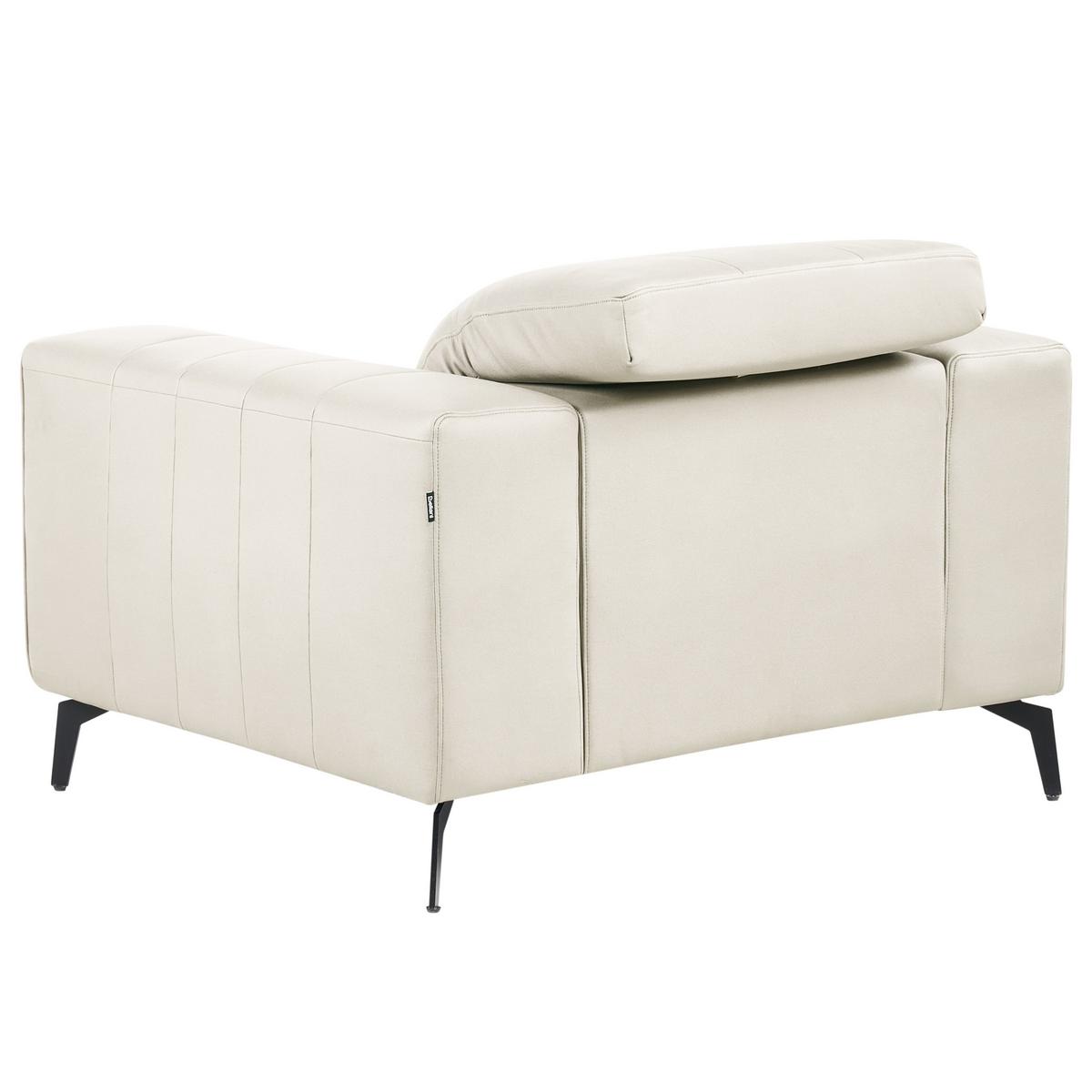 SESSEL Stoff Hellbeige Ommel - Beige, Textil (110/80/102cm) - Beliani
