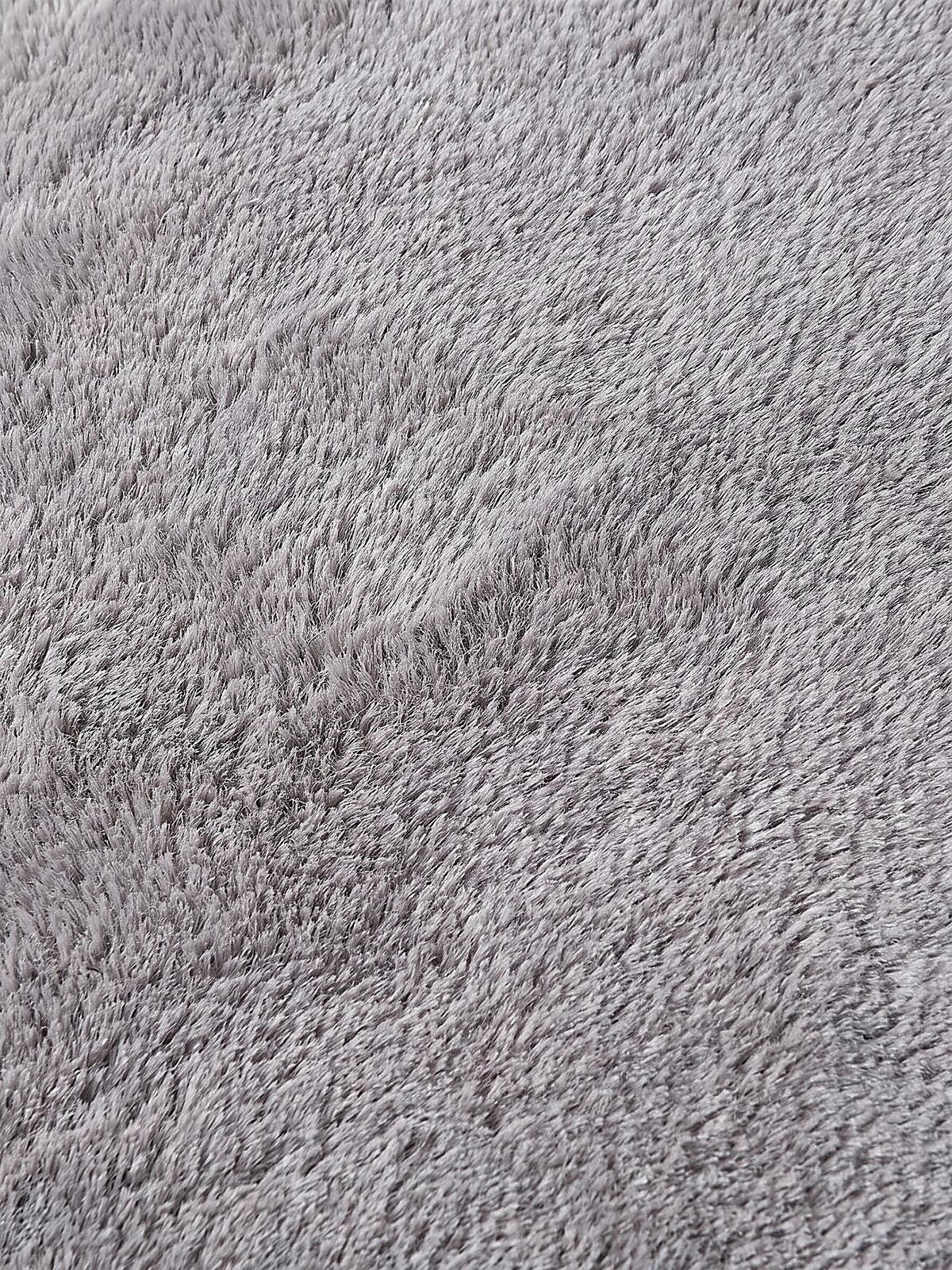 HOCHFLORTEPPICH Antirutsch Uni ALDAN Polyester Grau 240 x 240 cm - Grau, Textil (240/240cm) - KADIMA DESIGN