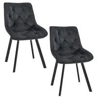 POLSTERSTUHL, Samt, Metallbeine 50/90/50 - Graphitfarben, Textil (50/90/59cm) - RAUMHIRSCH FURNITURE