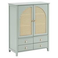 SCHUHSCHRANK Mintgrün Bendigo - Mintgrün/Grün, Holzwerkstoff (70/91/34cm) - Beliani