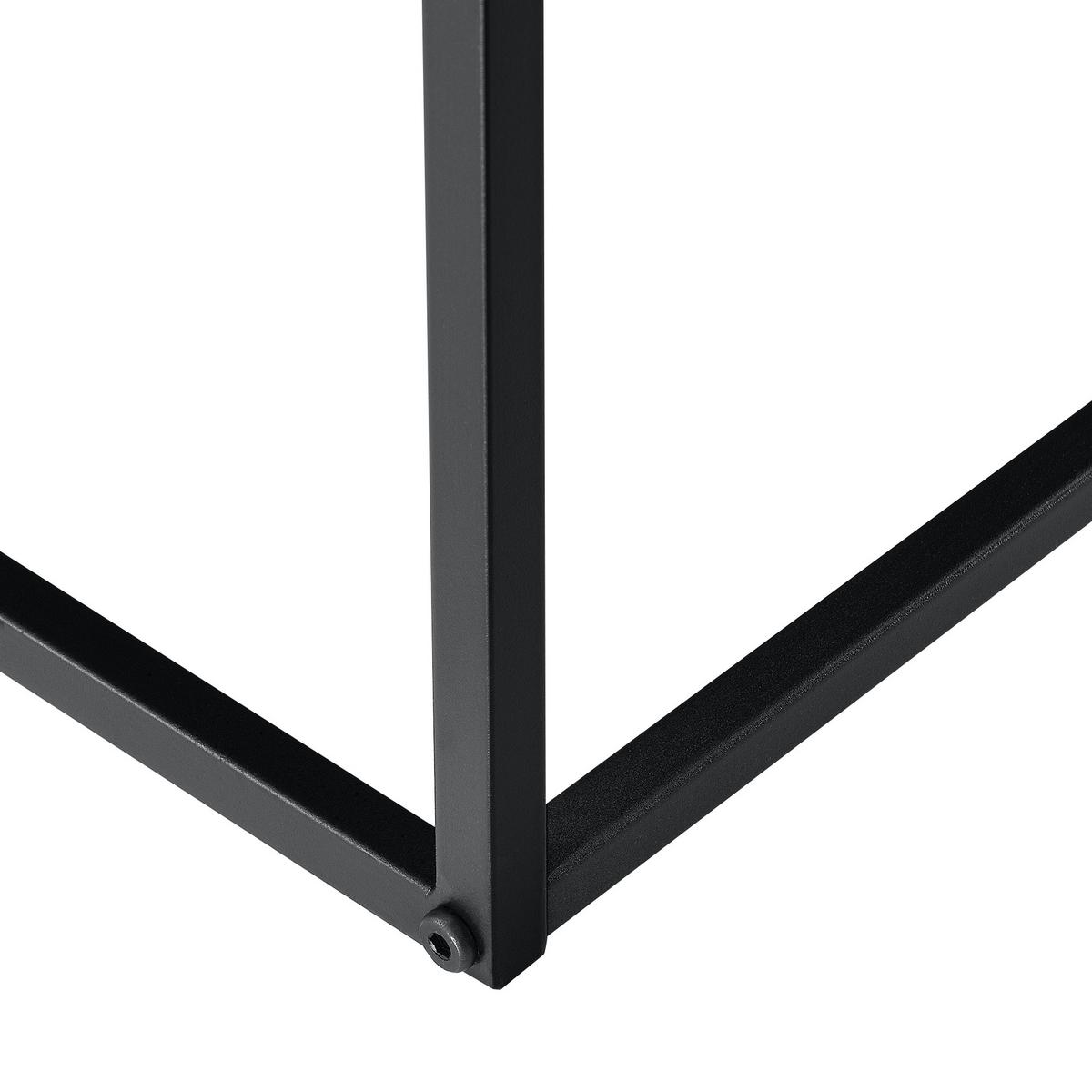 COUCHTISCH Lebus 85/85/38 - Schwarz, Metall (85/85/38cm) - [en.casa]