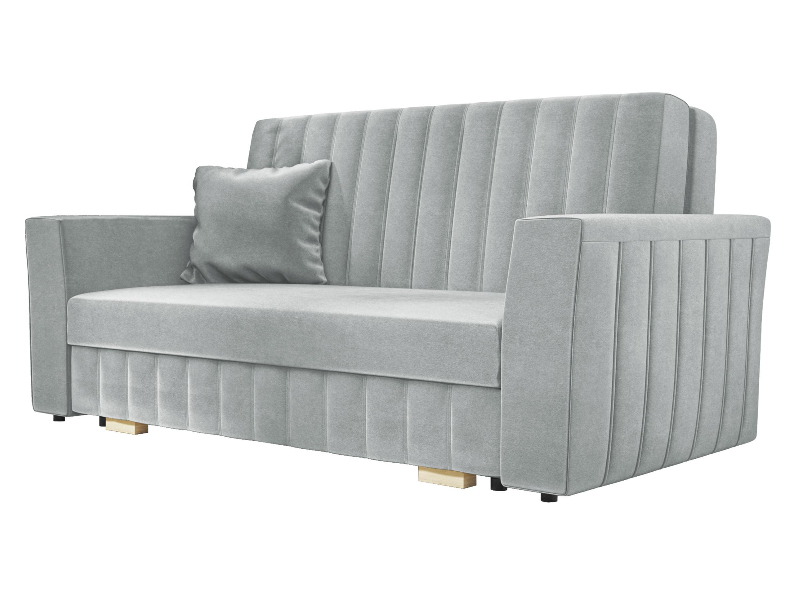 SCHLAFSOFA Viva Glam III - Hellgrau/Naturfarben, Holz/Kunststoff (160/85/98cm) - MIRJAN24