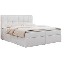 BOXBETT RICO 200/200 Weiß Kunstleder - H4 - Weiß, Holz/Textil (200/200cm) - MKS