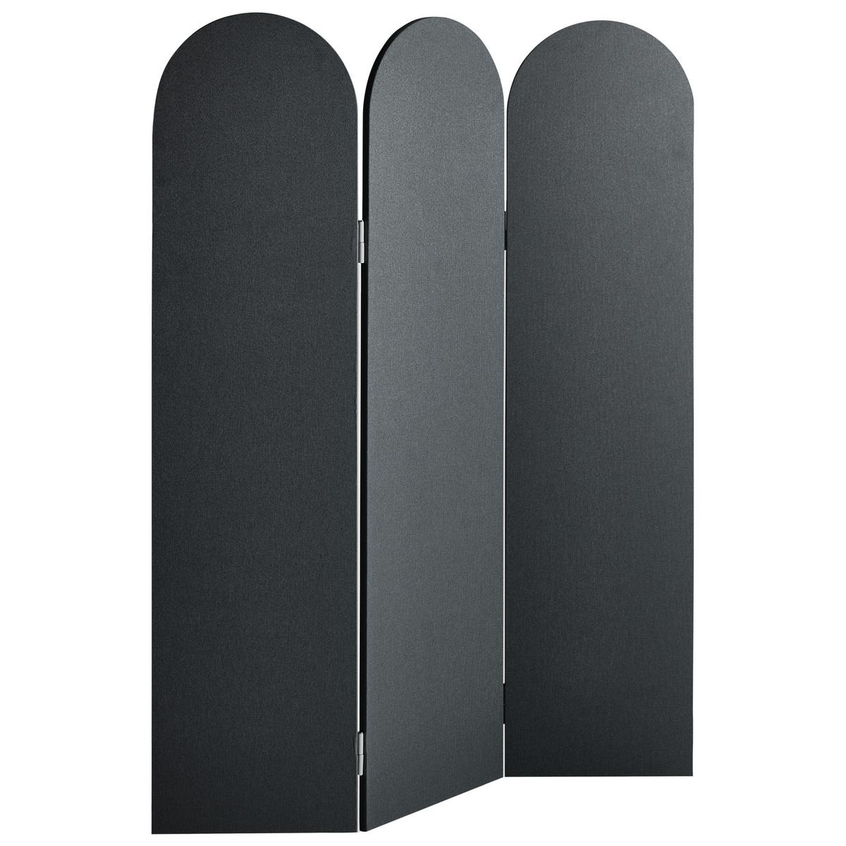 BÜRO-RAUMTEILER 120/160 cm Dunkelgrau Slimmy - Dunkelgrau/Grau, Kunststoff (120/160/2cm) - Beliani