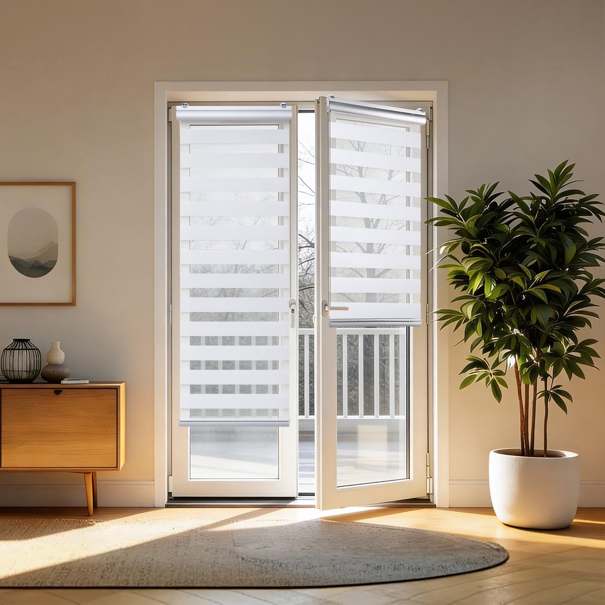 TAG-UND-NACHT-ROLLO Plus Easyfix Weiß 60x250 - Weiß, Kunststoff (60/250/1cm) - STORESDECO