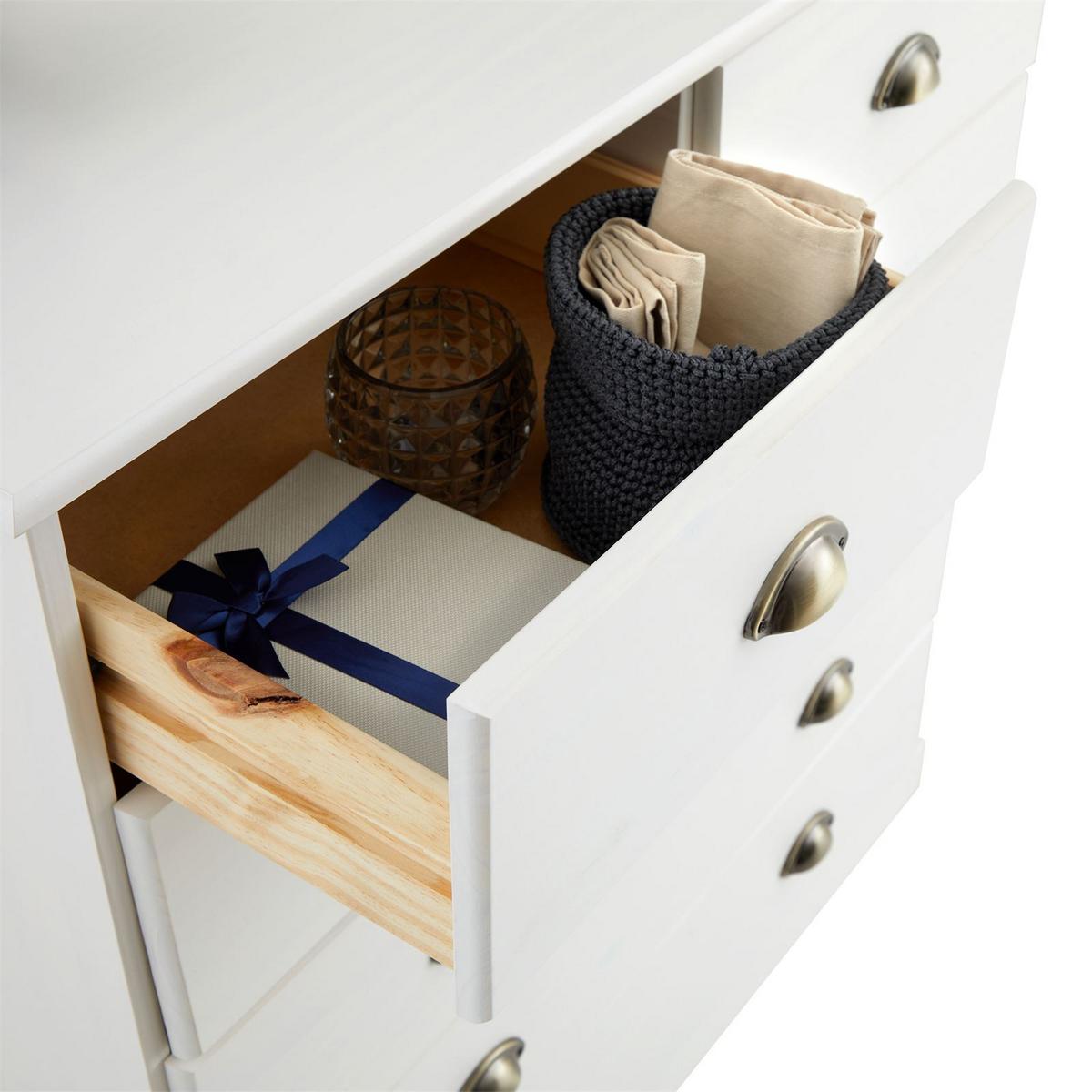 KOMMODE PARIS weiß - Weiß, Holz (91/95/39cm) - IDIMEX