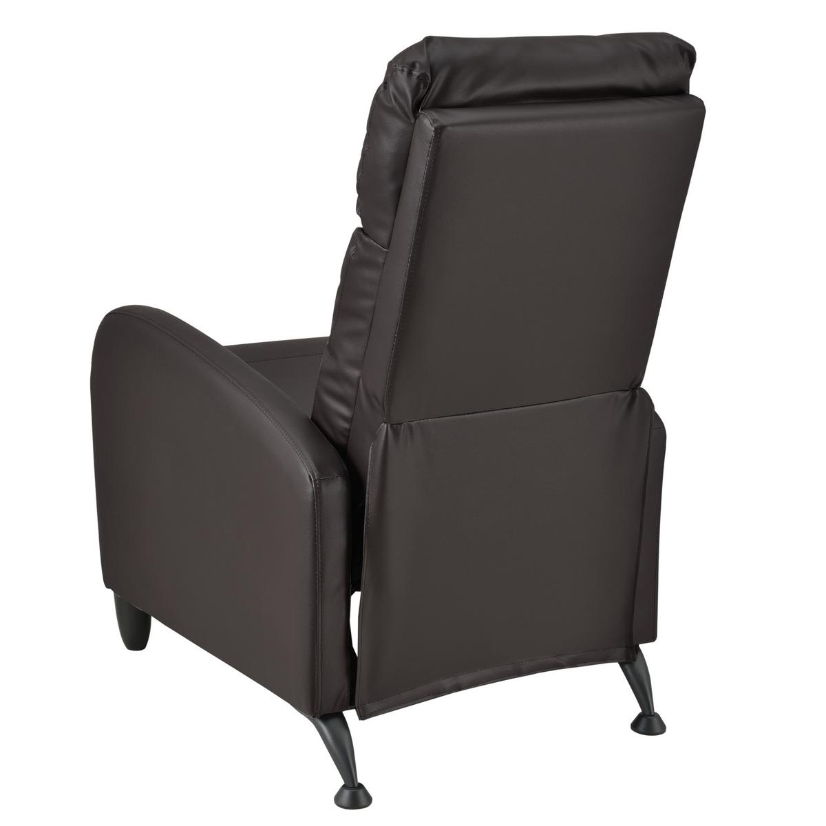 POLSTERSESSEL Bregenz Kunstleder Braun - Braun, Textil (60/102/92cm) - [en.casa]