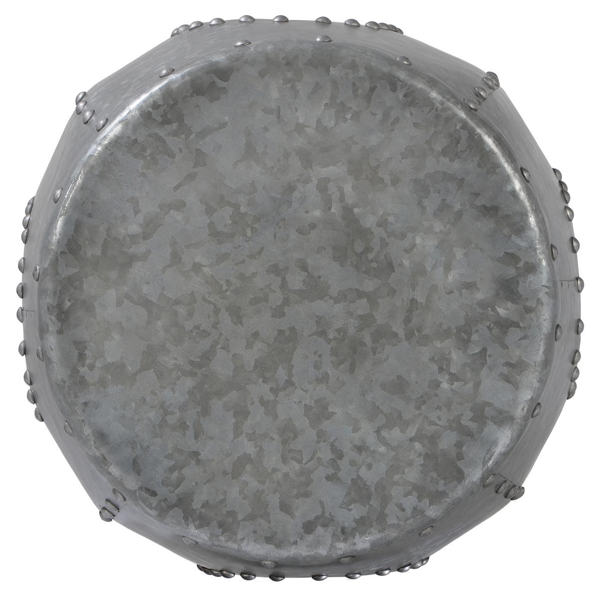 BEISTELLTISCH rund Ø38x43 cm Silber aus Metall - Grau, Metall (43/38/43cm) - WOMO-DESIGN