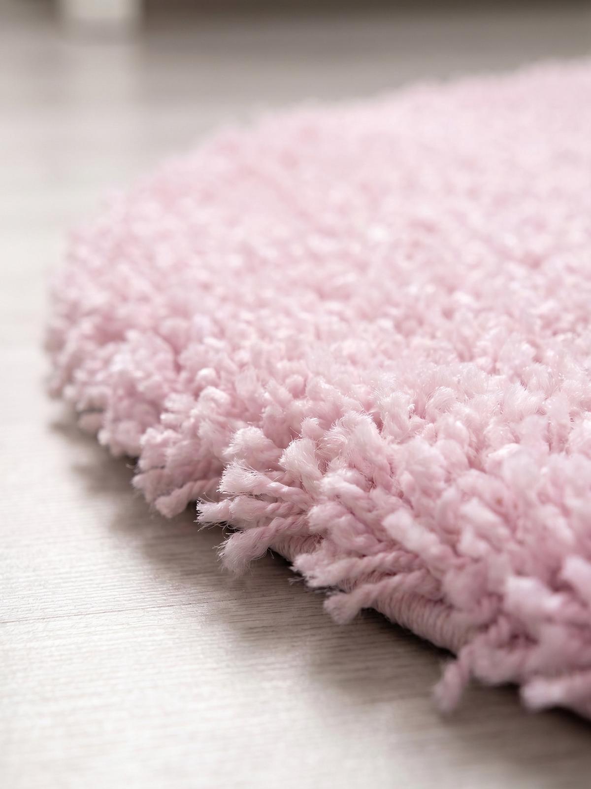 HOCHFLORTEPPICH RHEIN, einfarbig, aus Polypropylen, Rosa, Ø 200 cm - Rosa, Textil (200/200cm) - KADIMA DESIGN