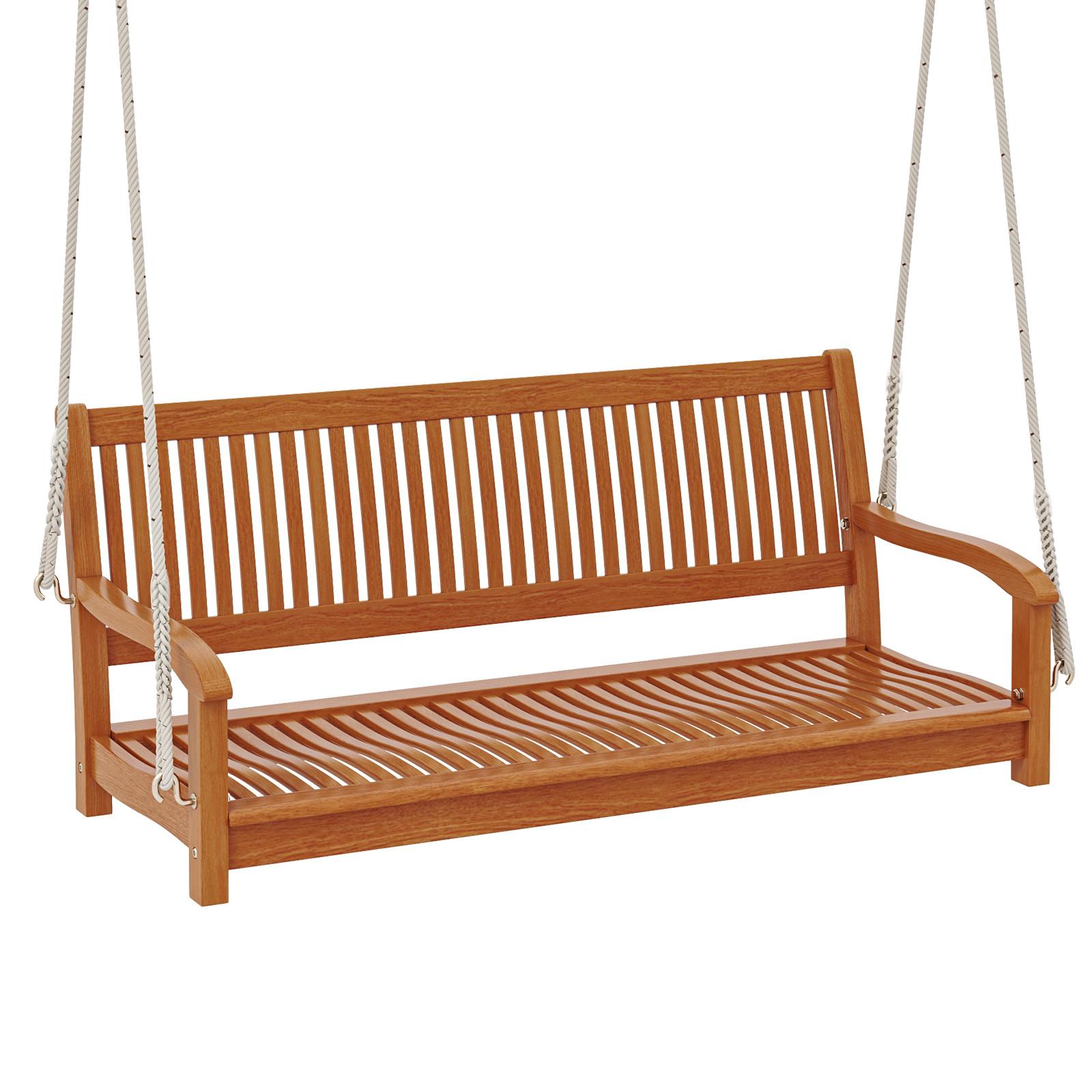 SCHAUKELBANK Natur - Naturfarben, Holz (132/60/62cm) - COSTWAY