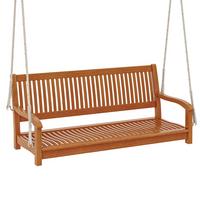 SCHAUKELBANK Natur - Naturfarben, Holz (132/60/62cm) - COSTWAY