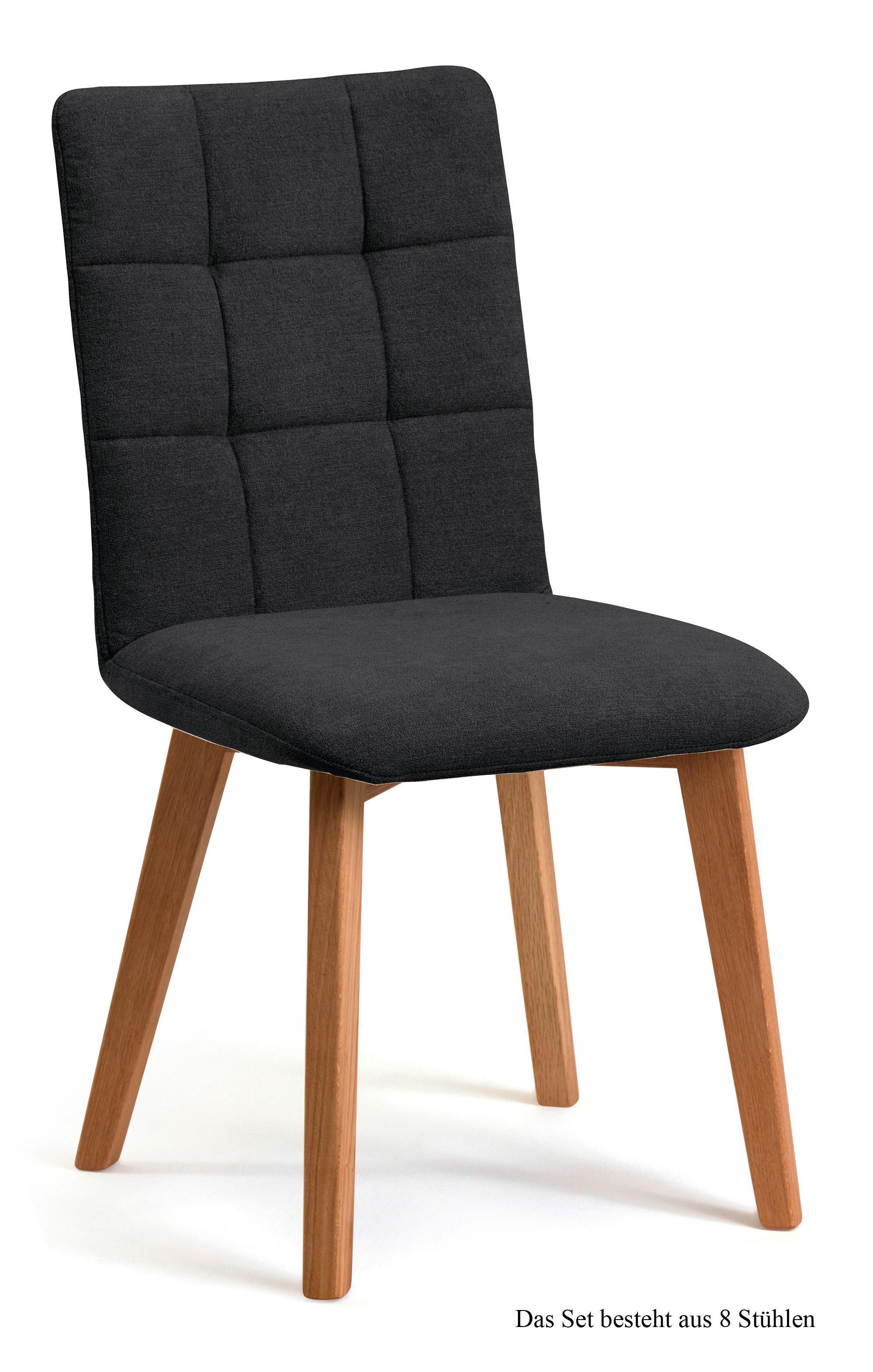 ESSZIMMERSTUHL (8er-Set) Dareen 47x91x60 Eiche geölt/Anthrazit - Eichefarben/Anthrazit, Kunststoff (60/91/47cm) - 58aufmkessel