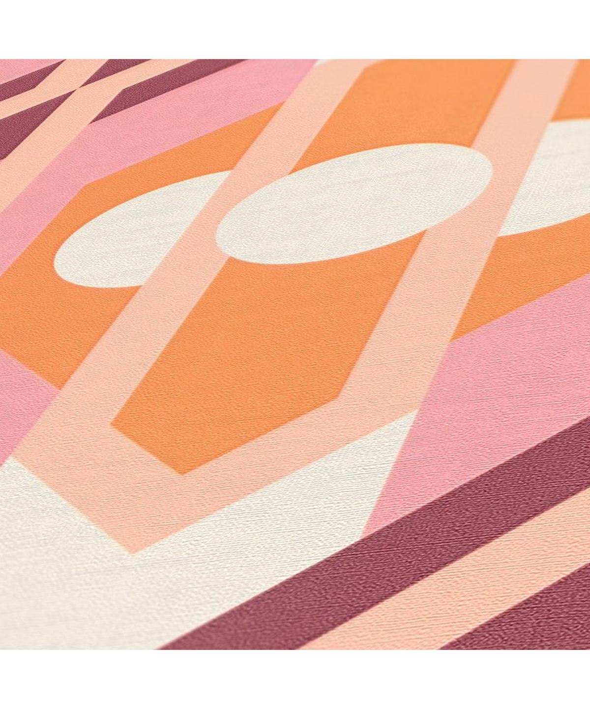 VLIESTAPETE Orange 53/850 cm - Pink, Textil (53/1cm) - KUNSTLOFT