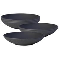 SCHALE FLACH Manufacture Rock schwarz ø 23,5 cm 6er Set - Schwarz, Keramik (23.5cm) - Villeroy & Boch