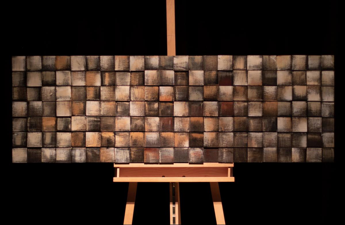 HOLZBILD Beige 144/44 cm - Beige/Braun, Holz (6/44cm) - KUNSTLOFT