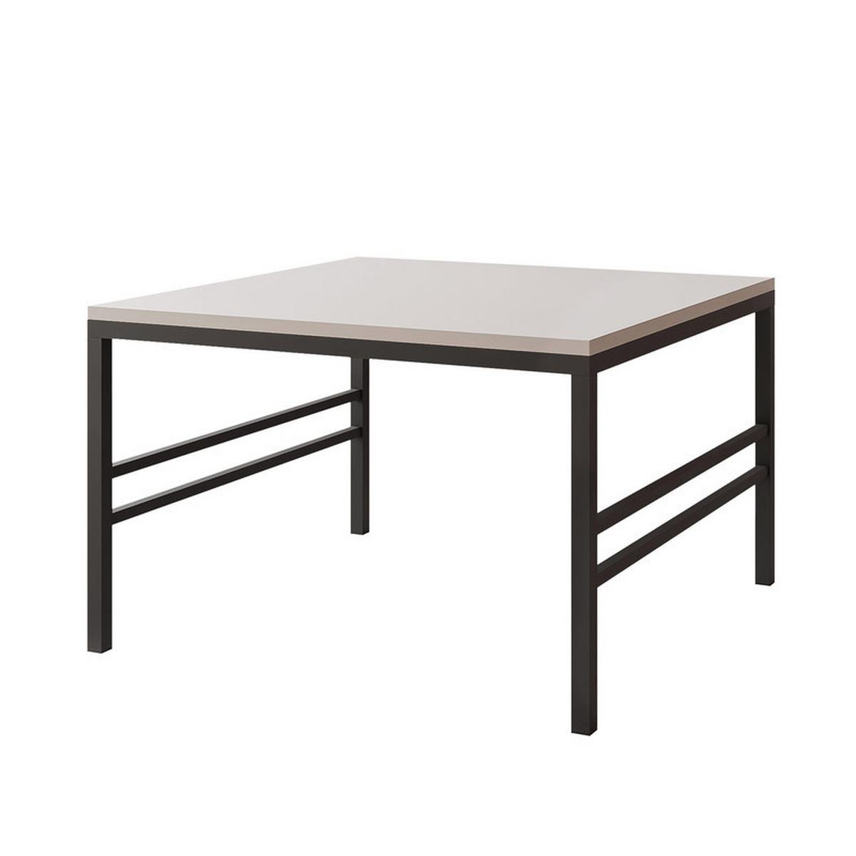 COUCHTISCH FORMA 70/70 cm Quadrat, Kaschmir / Schwarz matt - Kaschmir/Schwarz, Metall (70/70/46cm) - Idohome