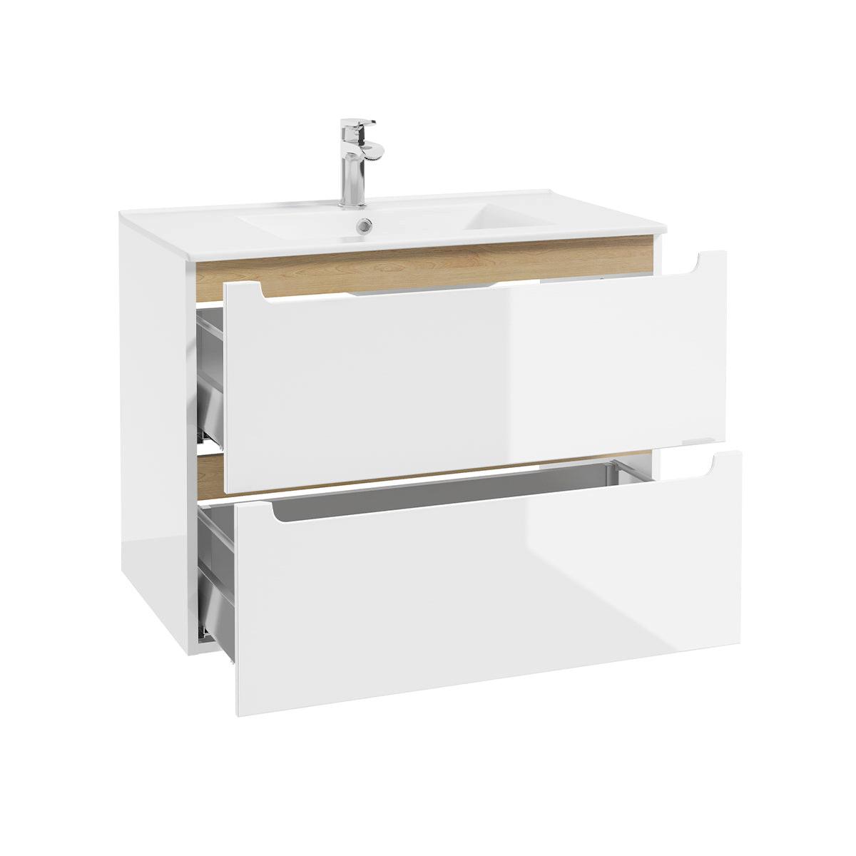 WASCHTISCH 80cm Livia Weiß - Weiß, Holzwerkstoff (80/60/45cm) - Petits-meubles