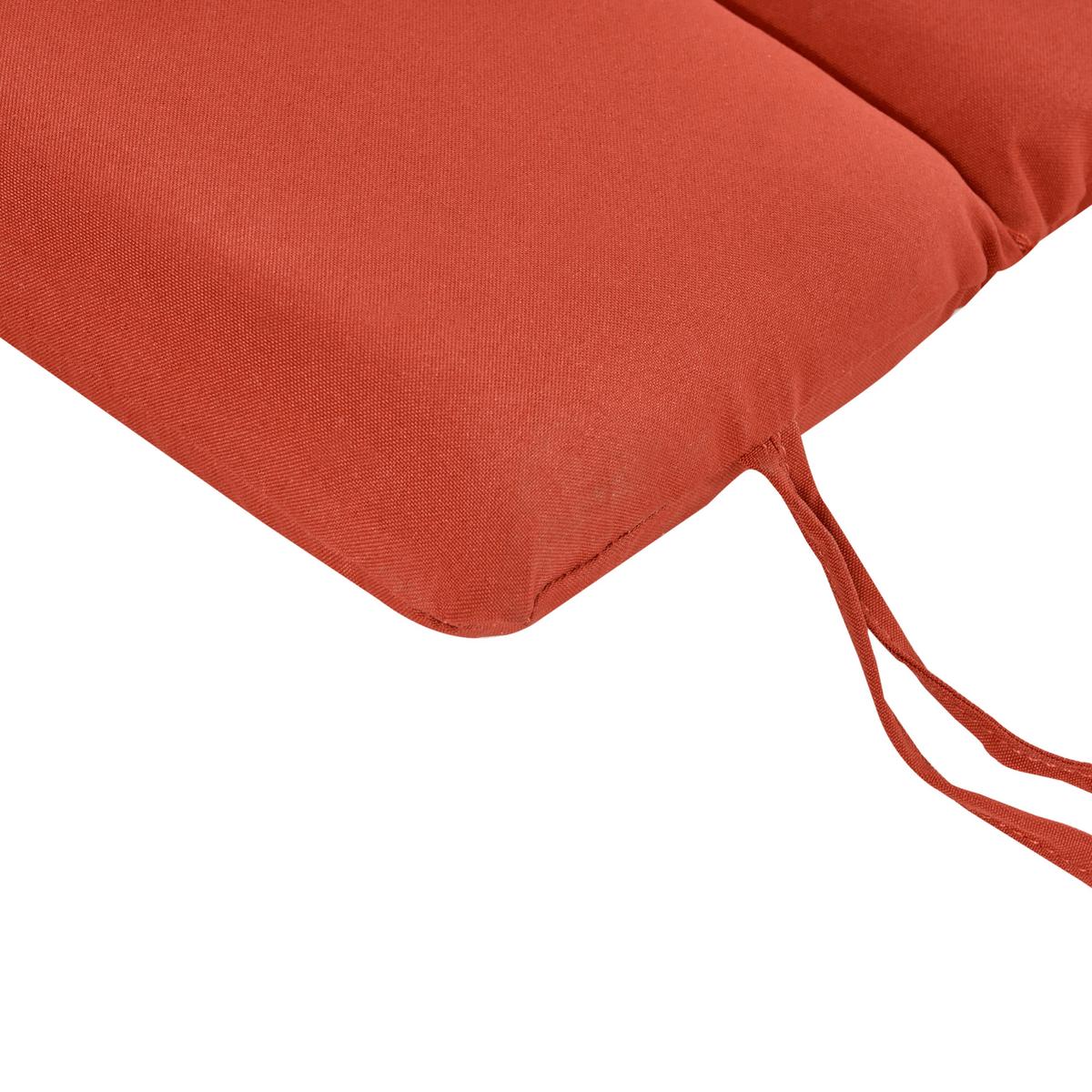 LIEGENAUFLAGE Rot 60/180 cm Brescia Premium - Rot, Textil (180/5/60cm) - Beliani