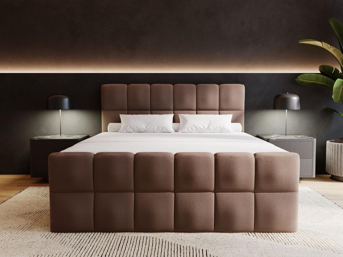 BOXBETT Alicante 140x200 Braun - Braun, Holz/Textil (140/200cm) - Graingold