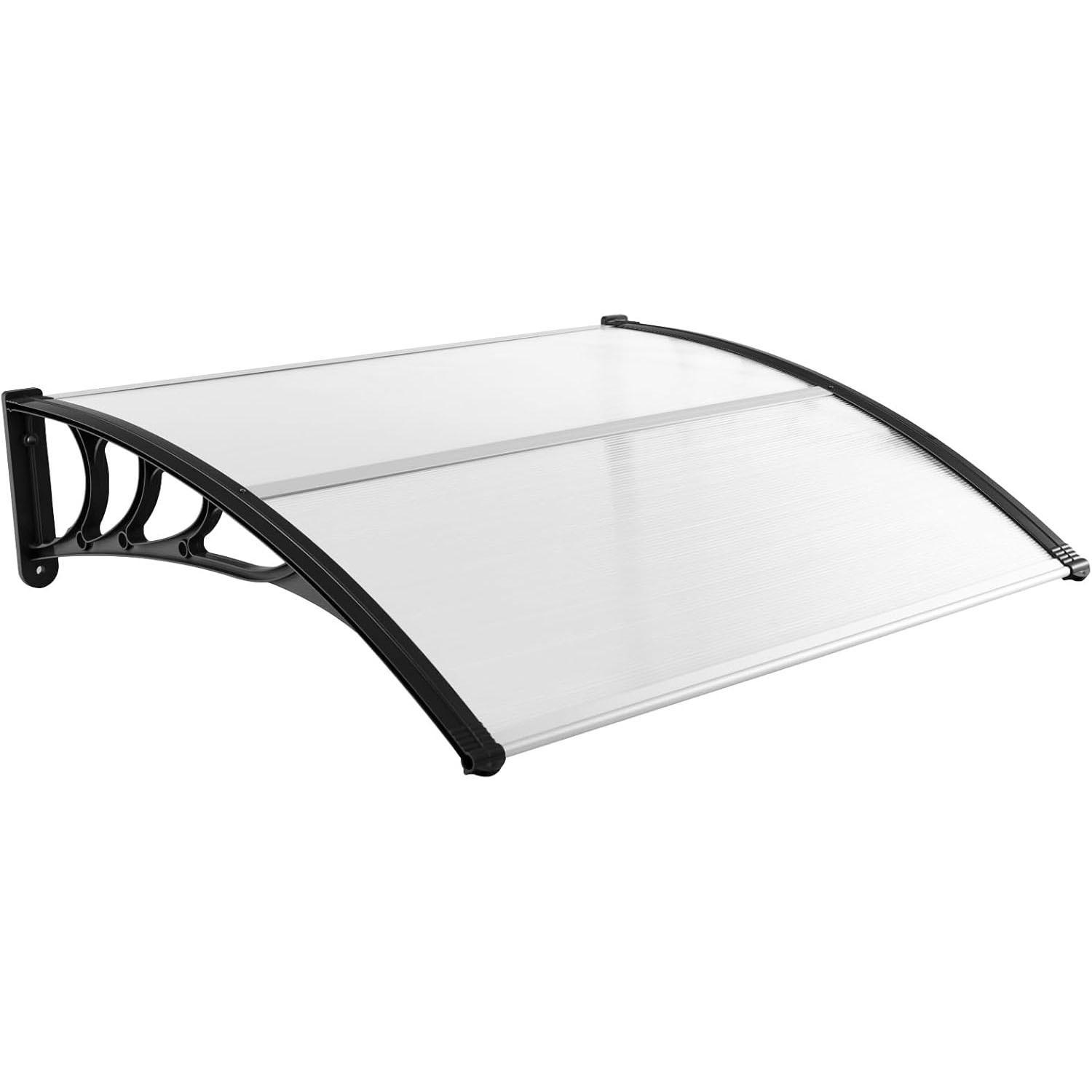 HAUSTÜRVORDACH Transparent - Transparent, Kunststoff (122/28/99cm) - COSTWAY