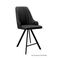 THEKENSTUHL drehbar (8er-Set) Diannah 52x108x60 Schwarz/Anthrazit - Anthrazit/Schwarz, Kunststoff (60/108/52cm) - 58aufmkessel