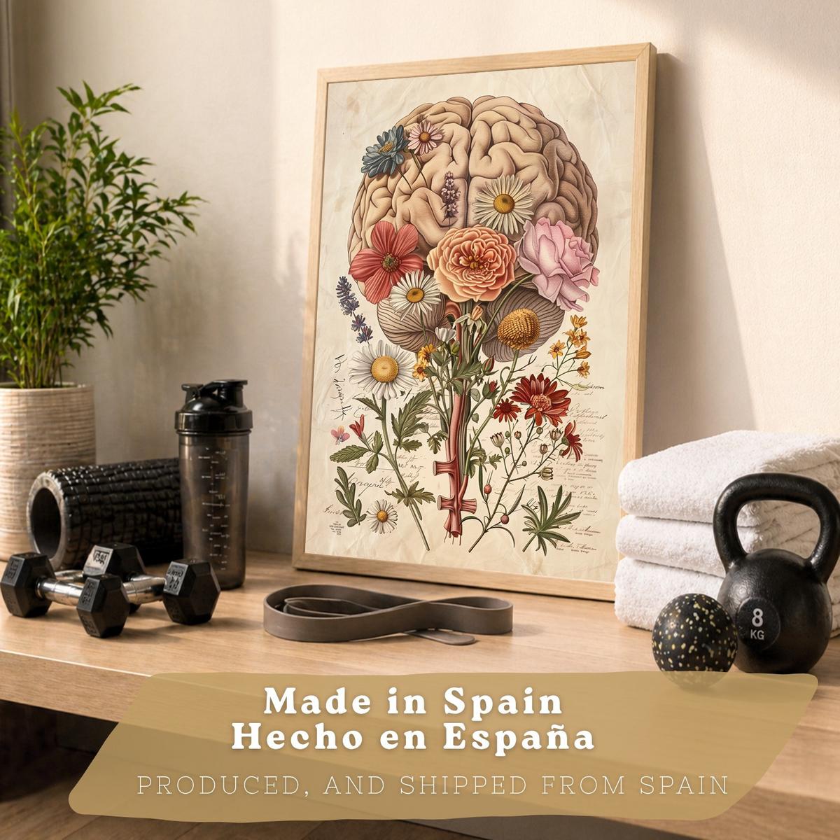 POSTER Set aus 6 Botanische Anatomie Drucke mit Herz Lungen Wirbelsäule Becken und Rippen Beige Terrakotta Erdtöne Leichter Holzrahmen A3 & A4 - Beige, Papier (29.7/42/3cm) - Nacnic