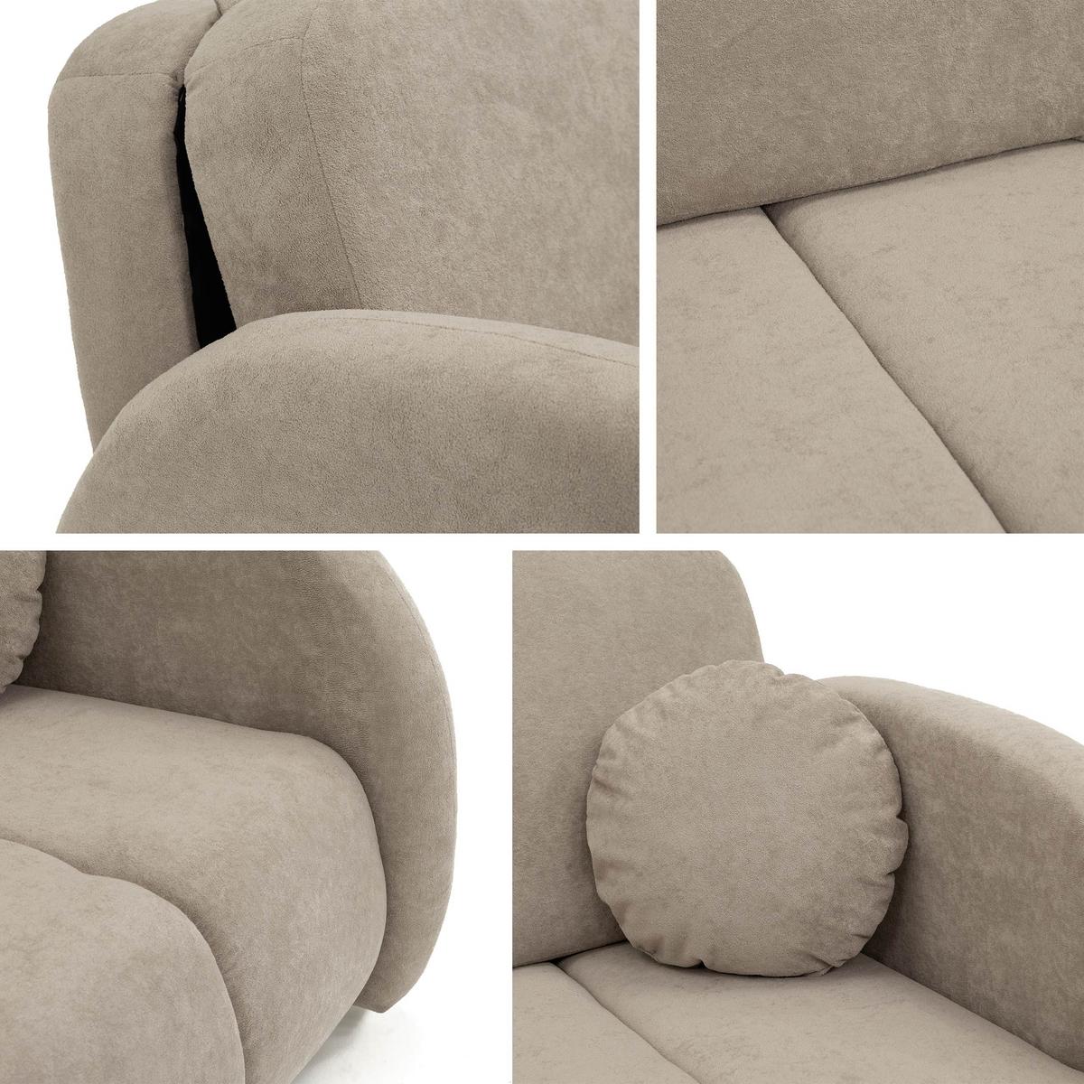 SCHLAFSOFA Viva Comfy IV - Schwarz, Holz/Textil (172/85/103cm) - MIRJAN24