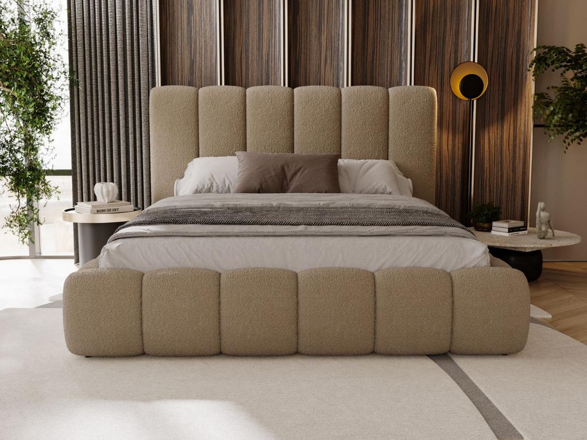 POLSTERBETT Imperial 180x200 Bouclé-Stoff Braun - Braun, Textil (180/200cm) - Graingold
