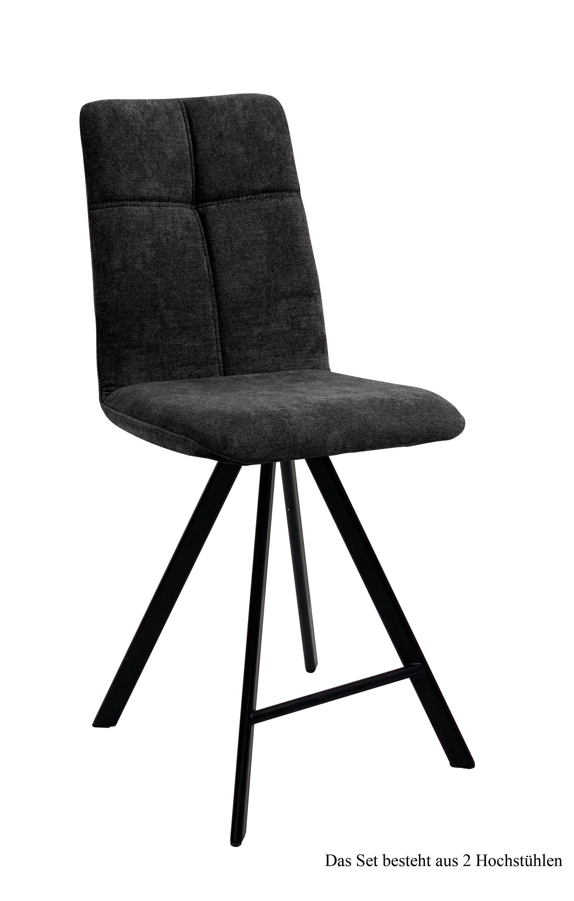 THEKENSTUHL drehbar (2er-Set) Drucill 47x109x60 Schwarz/Anthrazit - Anthrazit/Schwarz, Kunststoff (60/109/47cm) - 58aufmkessel