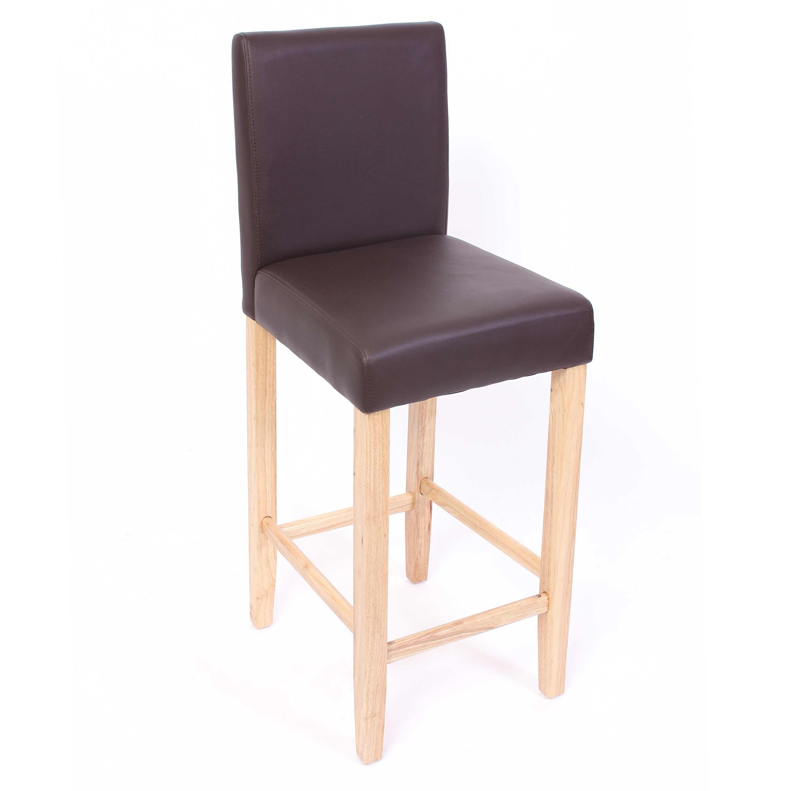 BARHOCKER Braun 2er-Set - Braun, Leder (41/109/50cm) - MCW
