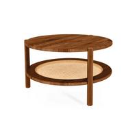 KAFFEETISCH NIEDRIG INA Wildeiche - Mokka, Holz (80/80/35cm) - byoak