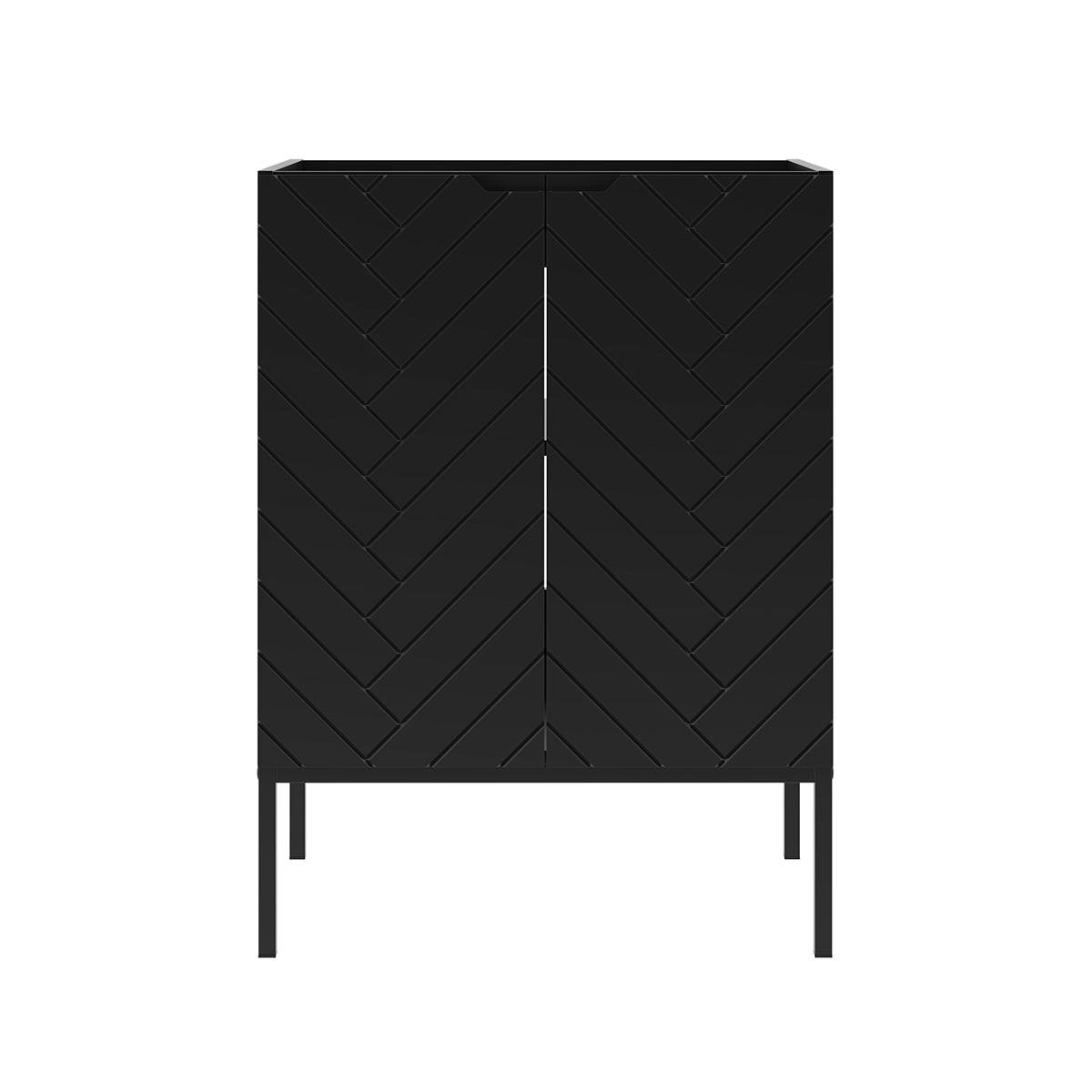 WASCHTISCHUNTERSCHRANK 60cm Daria Schwarz - Schwarz, Holzwerkstoff (60/82/45.8cm) - Petits-meubles