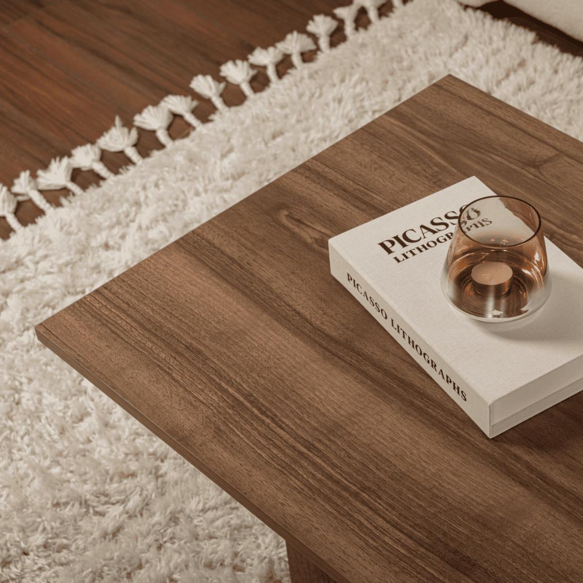 COUCHTISCH mit rechteckiger Platte 119/60/40 cm - Naturfarben, Holzwerkstoff (65/60/40cm) - Calicosy