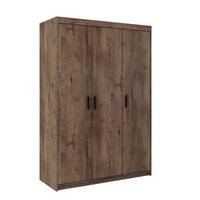 DREHTÜRENSCHRANK ELENORA 133/190,5/53cm 3-türig Braun - Braun, Holzwerkstoff (133/190.5/53cm) - MASSENO