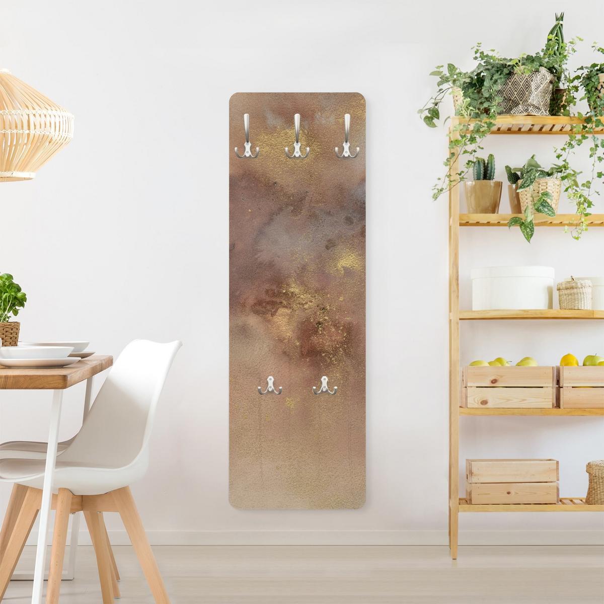 WANDGARDEROBE - Himmelsträumerei I 34/105 cm - Beige, Holzwerkstoff (34/105/1.6cm) - Bilderwelten