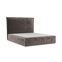 POLSTERBETT Eliot mit Stauraum 120/200 cm Braun im Lotta Stoff - Schwarz/Braun, Holz/Holzwerkstoff (120/200cm) - AltaBeds