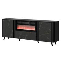 KOMMODE Volare 200 EF mit Kamin - Multicolor/Schwarz, Holzwerkstoff/Kunststoff (200/76/39cm) - MIRJAN24