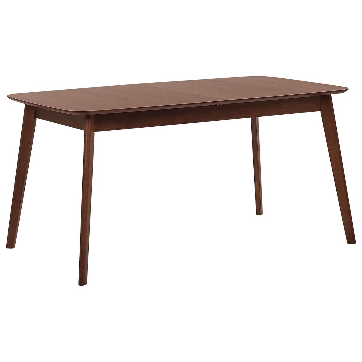 ESSTISCH 120-150/75/75 cm Dunkelbraun Rechteckig Madox - Dunkelbraun, Holzwerkstoff (150/75/75cm) - Beliani