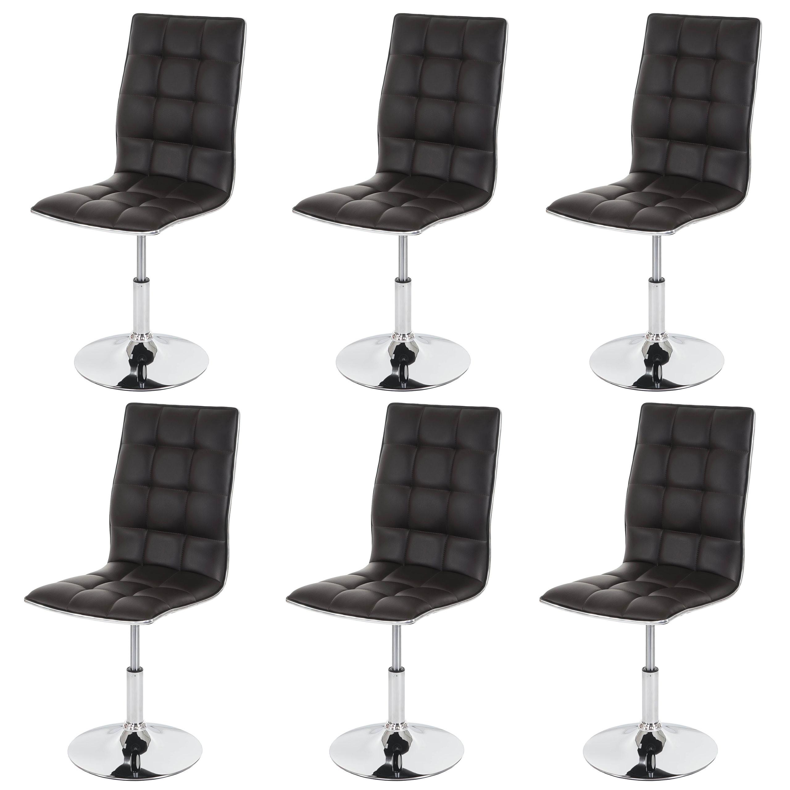 ESSZIMMERSTUHL Braun 6er-Set - Braun, Textil (43/103/54cm) - MCW