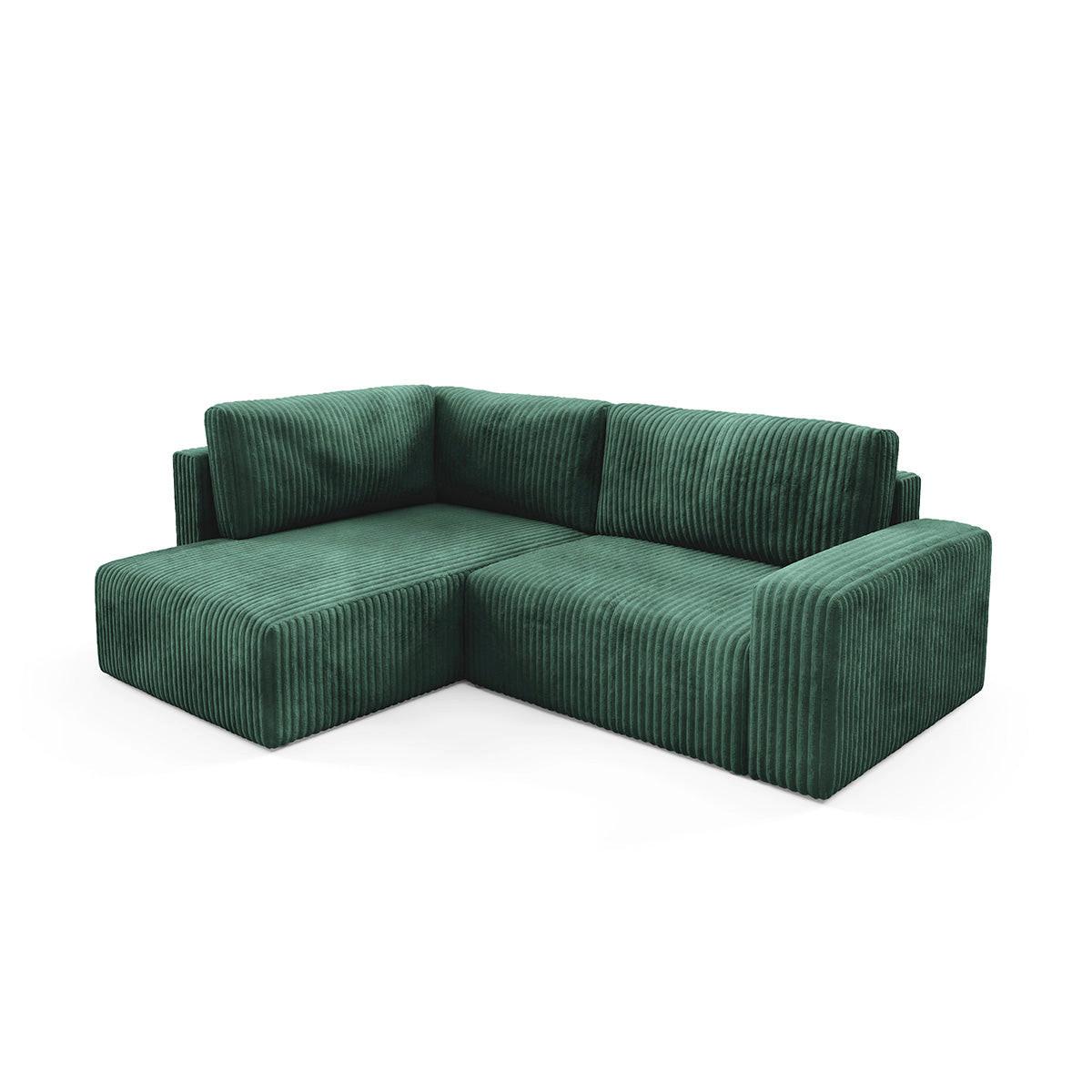 ECKSOFA Angela 4 Sitzplätze Tannengrün - Grün, Holz (245/182cm) - Petits-meubles