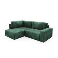 ECKSOFA Angela 4 Sitzplätze Tannengrün - Grün, Holz (245/182cm) - Petits-meubles