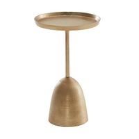 BEISTELLTISCH – Rund Mattgold Aluminium lackiert 33x33x53 cm - Goldfarben, Metall (33/33/53cm) - KADIMA DESIGN