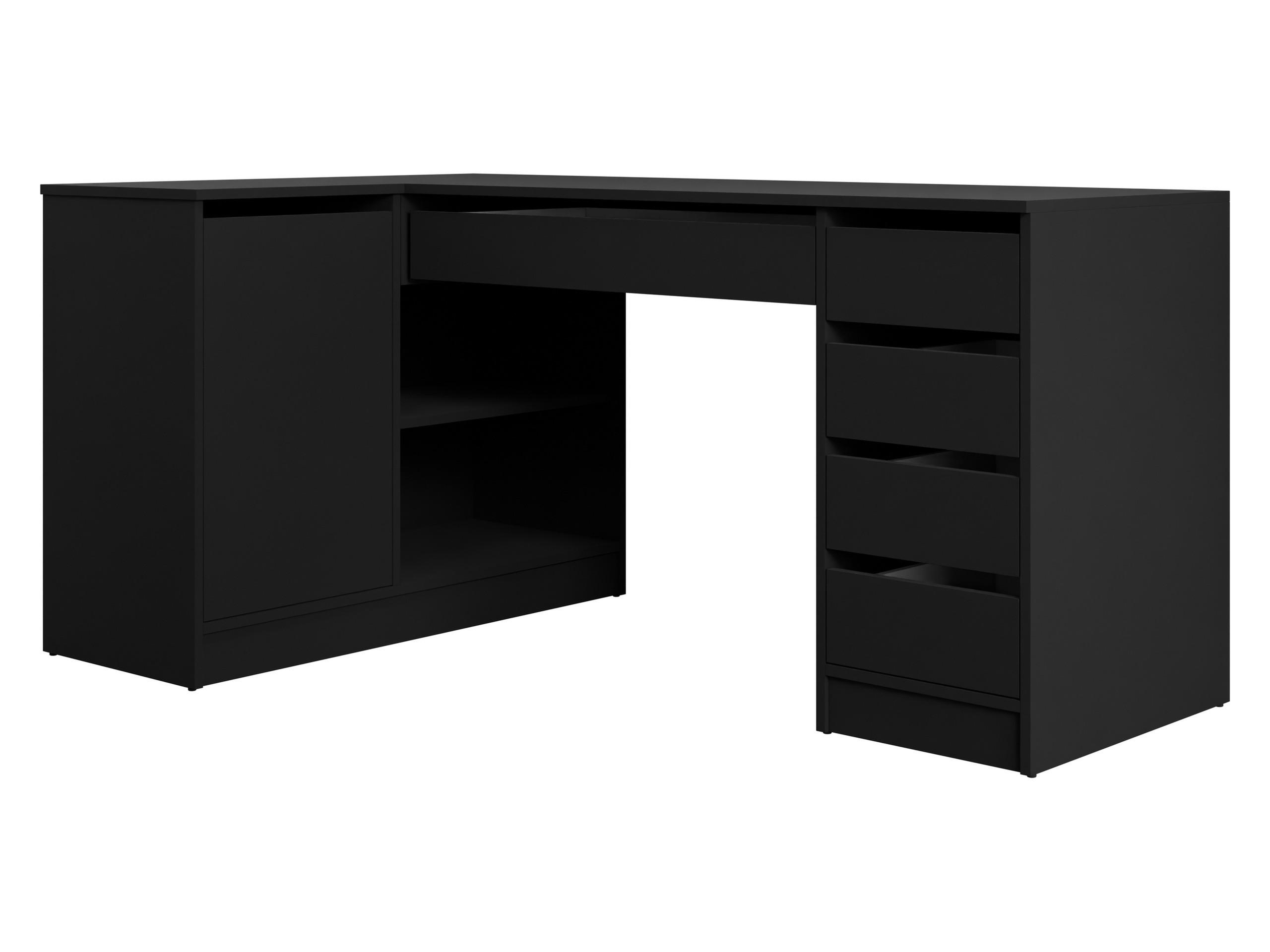 ECKSCHREIBTISCH Ada - Schwarz, Holzwerkstoff/Kunststoff (98/158/76cm) - MIRJAN24