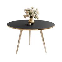 COUCHTISCH SOLEIL GOLD Schwarz Matt, 70cm - Goldfarben/Schwarz, Holzwerkstoff (70/70/47cm) - Lookway