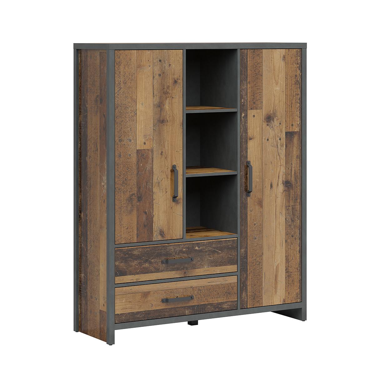 BÜCHERREGAL Paul Holz und Grau - Grau, Holzwerkstoff (120/150/40cm) - Petits-meubles