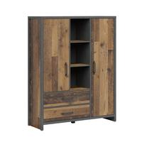 BÜCHERREGAL Paul Holz und Grau - Grau, Holzwerkstoff (120/150/40cm) - Petits-meubles