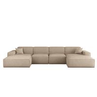 WOHNLANDSCHAFT Celes Premium In Artico - Beige, Holzwerkstoff/Textil (378/73/165cm) - Fun Möbel