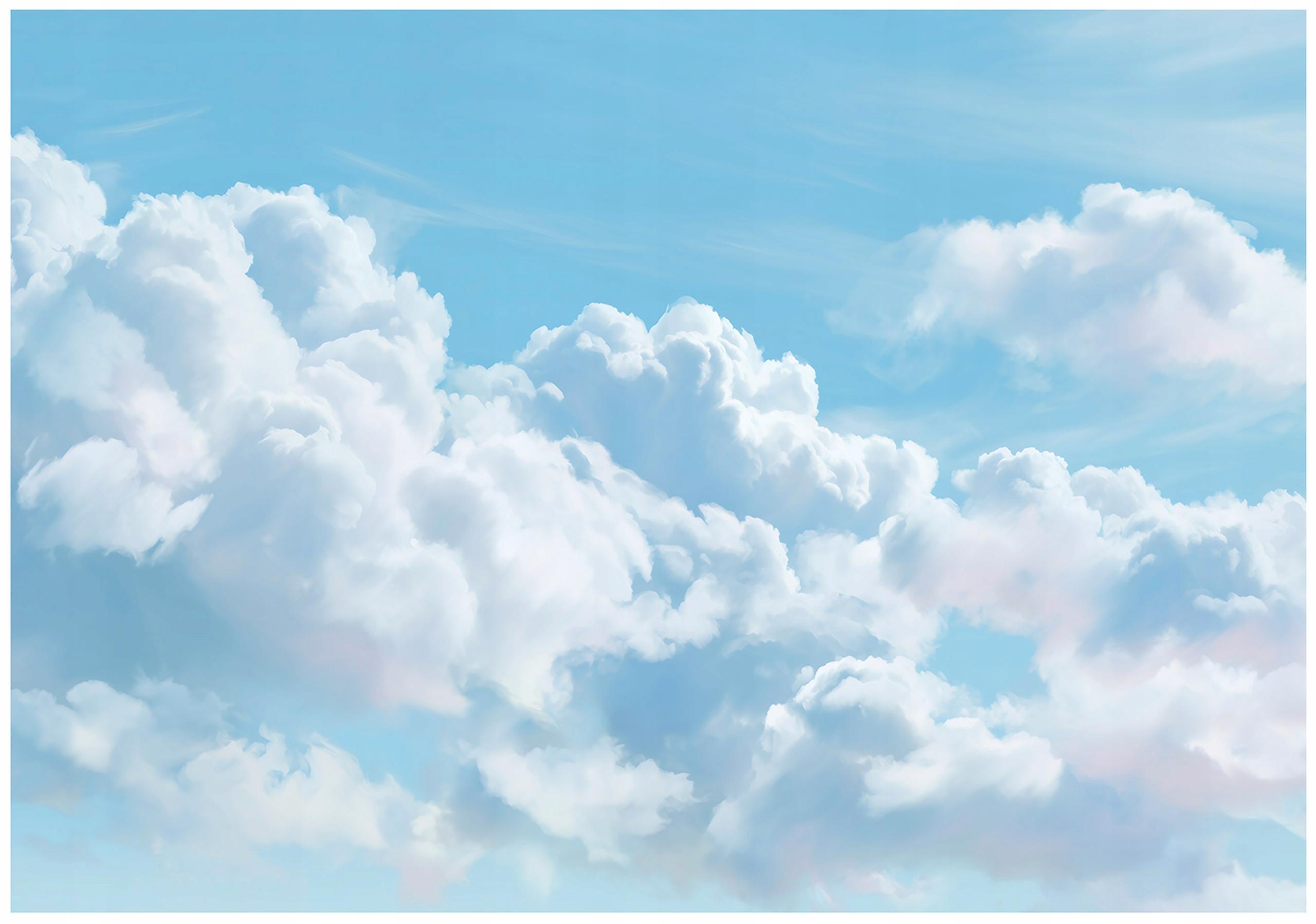 FOTOTAPETE Wolken Himmel Blau 150x105 cm - Multicolor, Papier (150/105cm) - Wallarena