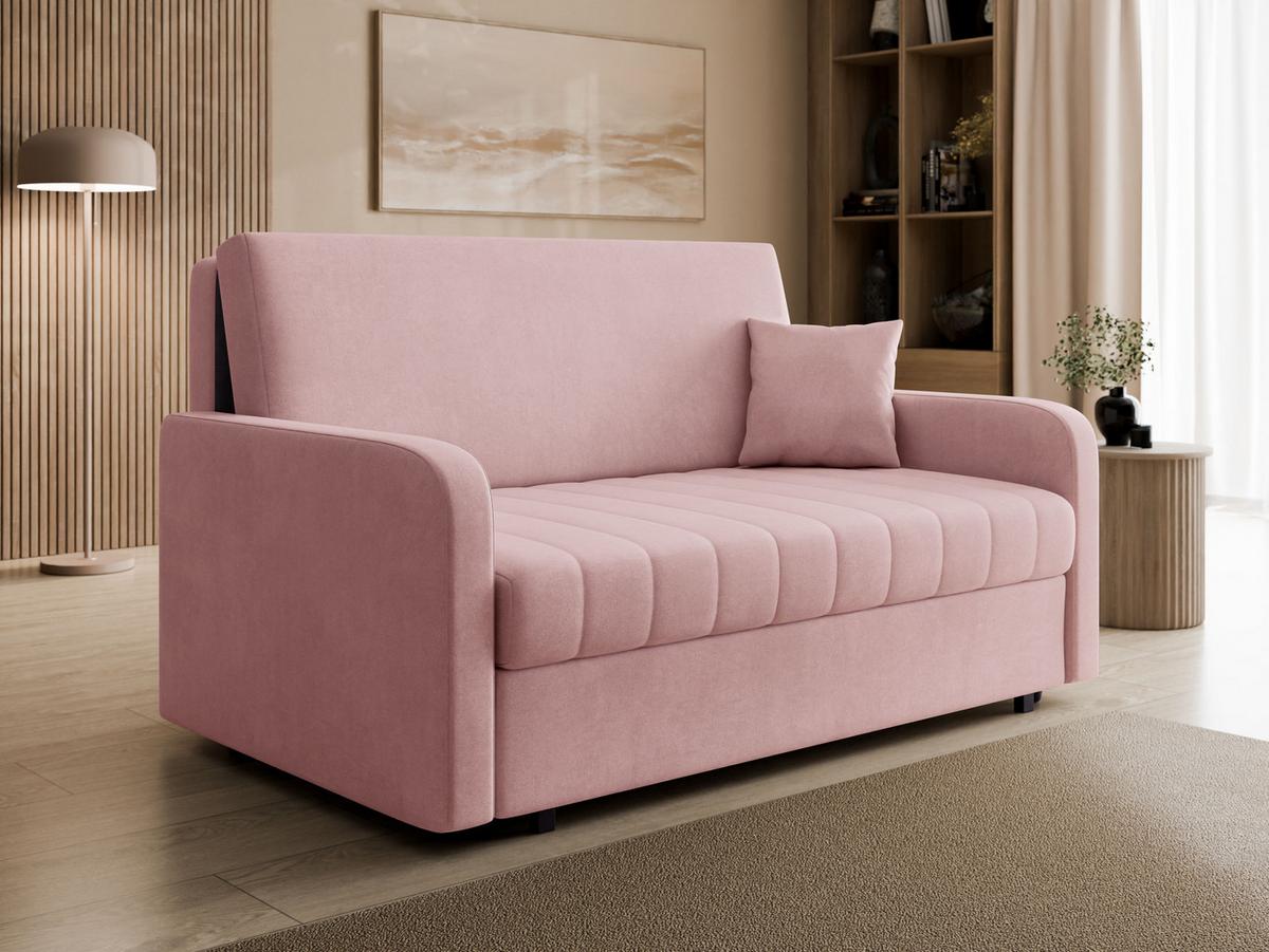 SCHLAFSOFA Viva Silk IV - Schwarz/Rosa, Holz/Textil (172/85/98cm) - MIRJAN24